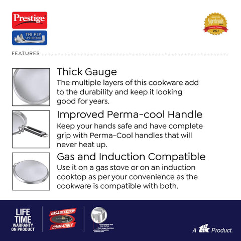 Prestige PRM 3.0 900-Watt Roti Maker - Non-Stick Surface, Silver