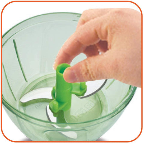 Prestige PVC 7.0 Veggie Cutter with 3 Stainless Steel Blades|Capacity-450ML|Green