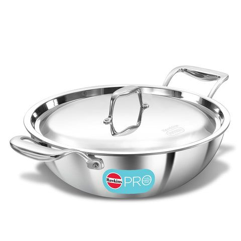 HAW.PRO TRI-PLY SS DEEP FRY PAN 3.5L WITH SS LID PSK35S