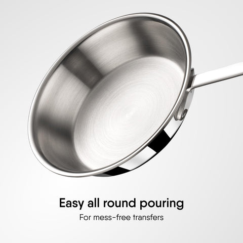 Stahl Artisan Triply Stainless Steel Mikro Frypan, Mini Frying Pan, 1 Omelette Pan, Induction & Gas Stove Compatible, 240 ml, 12 cm