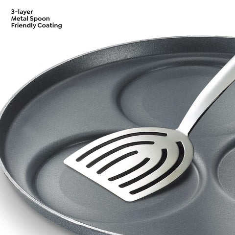 Prestige Omega Select Plus Set Dosa Tawa|Scratch & Abraison Resistant|3 Layers Metal Spoon Friendly Coating|Sturdy Handle|1 Year Warranty