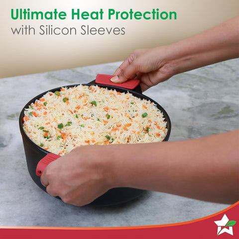 Wonderchef Forza 25 cm Cast-Iron Casserole with Lid | Pre-Seasoned Cookware | Induction Friendly | 4.7 L | 3.8 mm with Lifetime Exchange Warranty