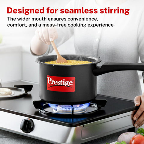 Prestige 3 Litre Hard Anodised Popular Svachh Outerlid Pressure Cooker|Deep Lid for spillage Control|Gas compatible|Gasket Release System|Metallic Safety Plug|5 years warranty|ISI Certified