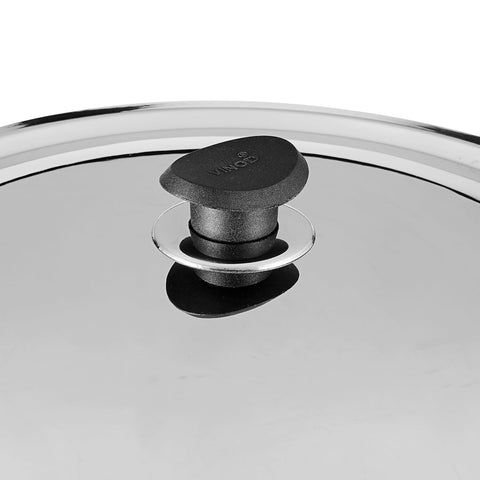 Vinod Zest Non Stick Dum Biryani Pot - 14 Litre, 32 cm | 4 mm Extra Thick | 3 Layer Coating | Metal Spoon Friendly | Bakelite Handle | Gas Base | 1 Year Warranty - Blue