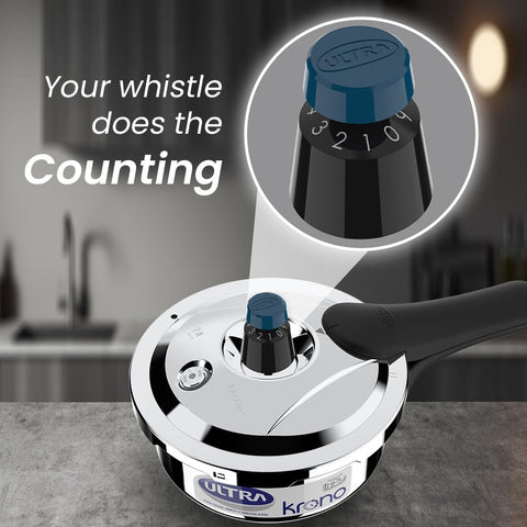 Ultra Triply Krono 2 Litre SS Pressure Cooker | 5 Yr Warranty