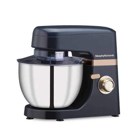 Morphy Richards Melange 800W Stand Mixer| 5L SS Bowl | Multi purpose functioning - Mixing, Beating, Kneading, Whisking| 8-Speed Level|Heavy Duty Motor |2-Yr Warranty【Navy Blue & Rose Gold】