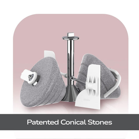 Ultra Mini 1.25 Litre Table Top Wet Grinder - White | Fast Grinding Conical Stones, 85W Power & 5 Years Warranty | AISI 304 Food-Grade SS Multi Utility Cylindrical Drum, Compact Design for Kitchen