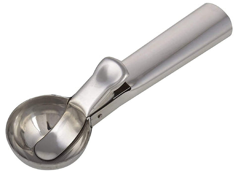 Stainless Steel Easy Trigger Ice Cream Scoop Scooper Serving Spoon, Multifunctional, Silver, 1 pc