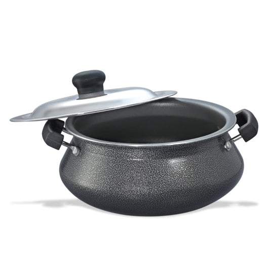 Prestige Omega Select Plus Non Stick Mini Handi with Ss Lid,Aluminium,Black,2.5 Liter