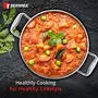 Bergner Argent Tri-Ply 22 cm / 2.8 L Stainless Steel Deep Kadai with Stainless Steel Lid, 2.5mm Thickness - Induction Bottom BGIN-1542