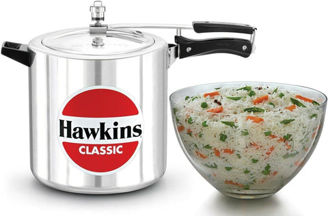 Hawkins 12 Litre Classic Pressure Cooker, Best Inner Lid Cooker, Big Pressure Cooker, Silver (CL12) Aluminium