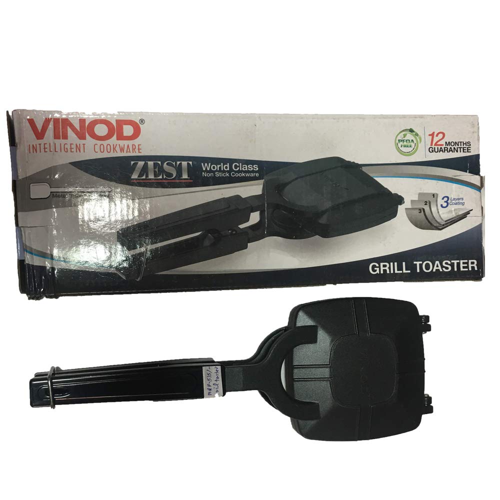 Vinod Zest Non-Stick Grill Toaster, Medium, Multicolour