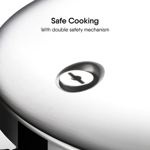 Stahl Xpress Cooker Triply Pressure Cooker Broad, Induction Cooker, Outer Lid pressure cooker 2.5 L, Induction & Gas Stove Compatible, 5 Years Warranty