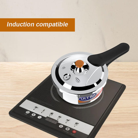 Ultra Duracook Junior Celebrations pack of 3.5L & 5.5L Pressurecooker,Gifting,SS304 FoodGrade,Interchangeable Lids,Frothcollector,Induction,3LayerCompositeBase,solid Bakelite handles,ISI,10Y Warranty
