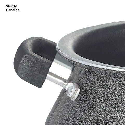 Prestige Omega Select Plus Non Stick Mini Handi with Ss Lid,Aluminium,Black,2.5 Liter