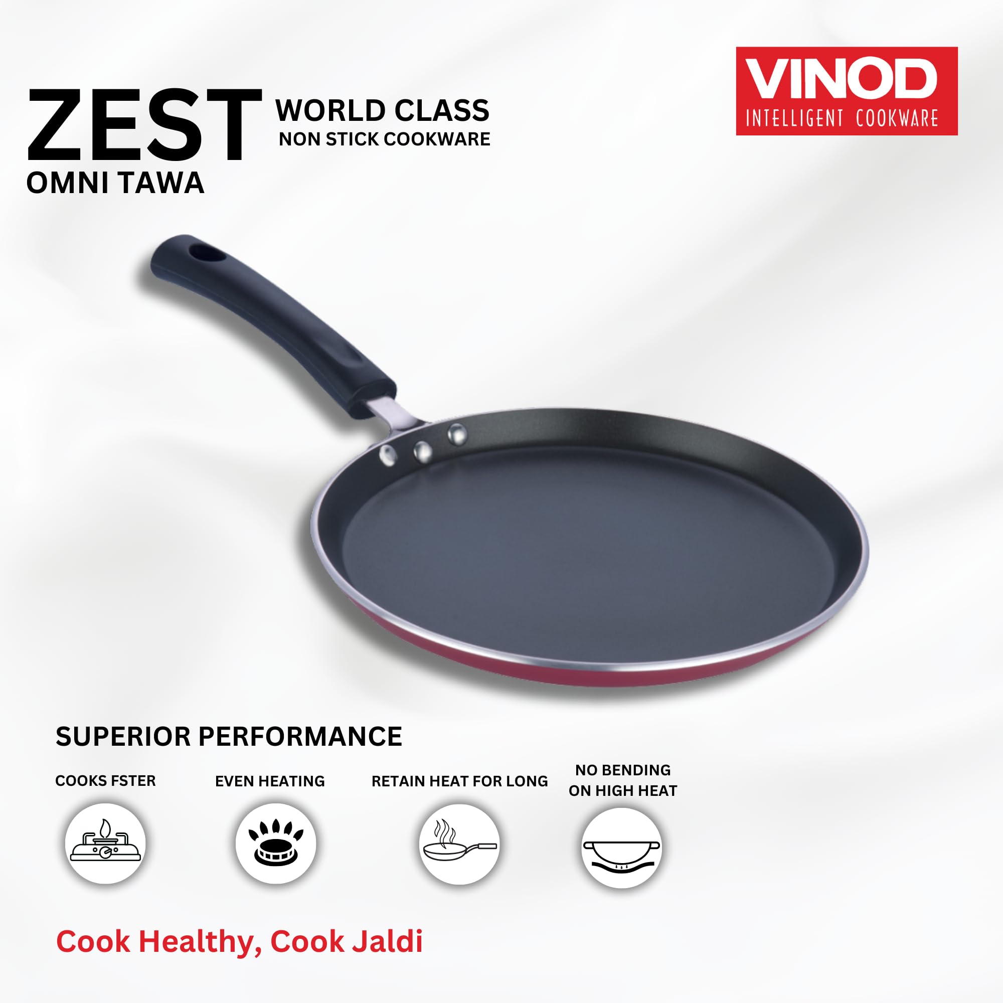 Vinod Zest Non Stick Dosa Omni Tawa - 28cm