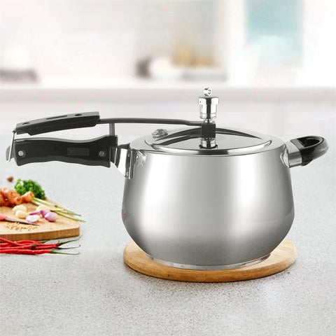 Vinod Europa Stainless Steel Inner Lid Pressure Cooker - 5 Litre | Handi Shape | Sandwich Bottom Cooker | Induction and Gas Base | ISI and CE certified - 2 Years Warranty