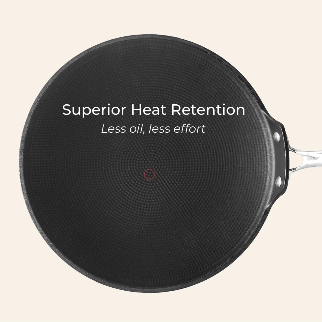 Vinod Ferona 26 cm Lightweight Cast Iron Tawa | Gas & Induction