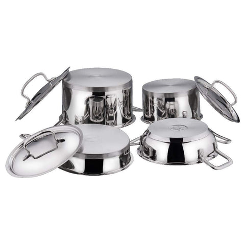vinod cookware Vinod Classic Deluxe Stainless Steel Induction Friendly 4 Pcs. Set