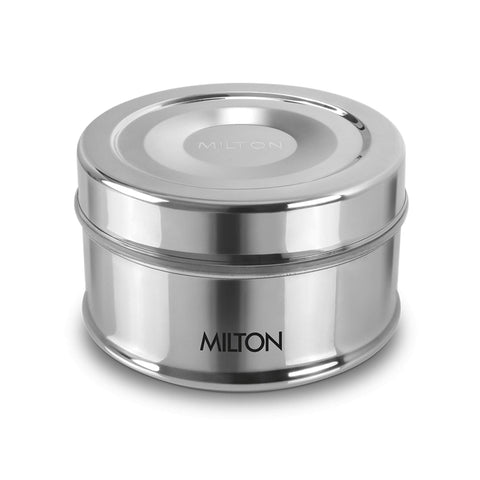 MILTON Steel Snack Stainless Steel Medium Tiffin, 700 ml, Steel Plain