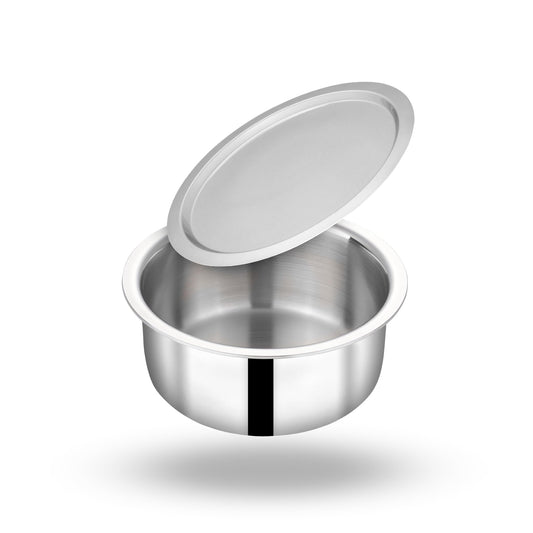 Zira 16 cm Triply Stainless Steel Tope/Patila with Lid – 1.6 L