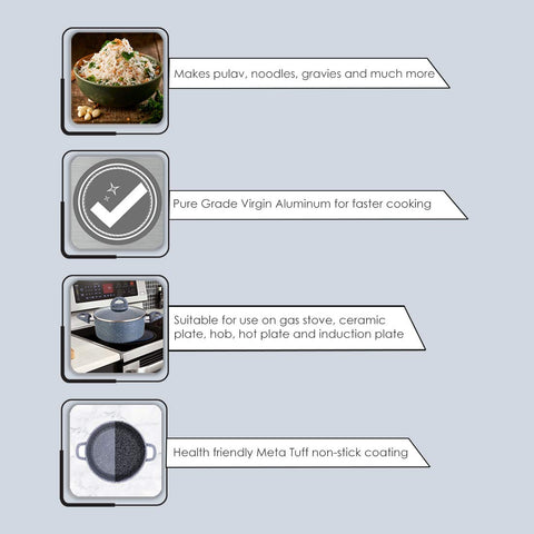 Wonderchef Granite 6-Piece Non-Stick Casserole Set  Induction-Friendly