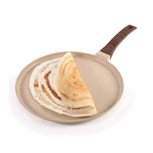 Wonderchef Duralife 28 cm Die-Cast Non-Stick Dosa Tawa – Ivory