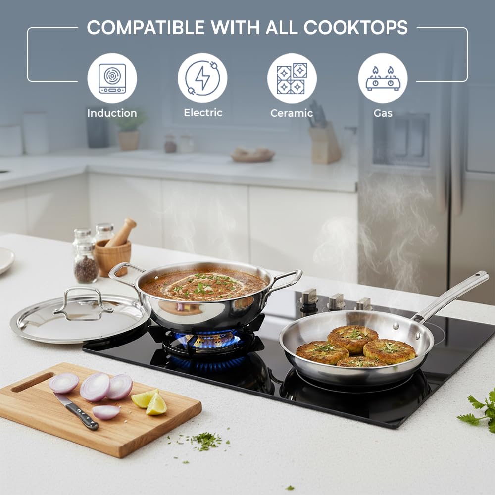 Kraft Futuretec Triply Stainless Steel 3 Pcs Cookware Set | 22cm