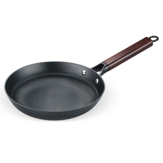 Prestige Castlite Patterned Enamel Coated Cast Iron Fry Pan 20cm/0.9L | High Heat Retention, Rust-Proof | Gas & Induction Compatible | Low-Oil Cooking | Stay-Cool Handle | Easy Clean | 15Y Warranty