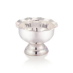 Silverglow Naivedyam Pyala | Silver Plated Large Sized | Dry Fruits, Snacks containers | Serving Bowl | Tableware Set | Perfect Diwali, Office, Wedding Return Gift
