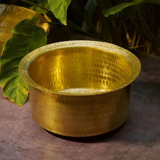 Brass Tope / Bagona / Tapela / Patila 3 Piece Set – Traditional Cookware (No.14, 16, 17)