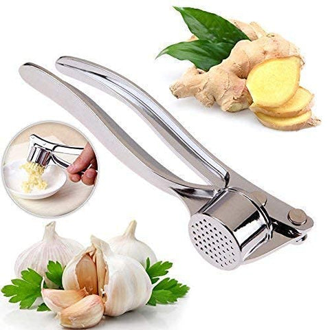 SHENGYA Stainless Steel Garlic Press (Silver)