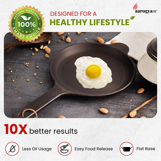 Cast Iron Omelet Pan /Tawa 8INCH Fry Pan 20 cm