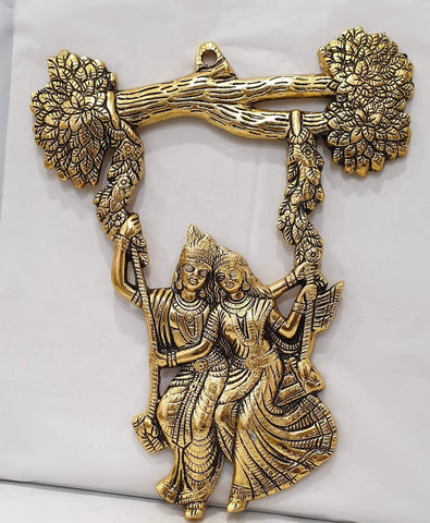 Metal Wall Hanging Radha Krishna Jhula Swings