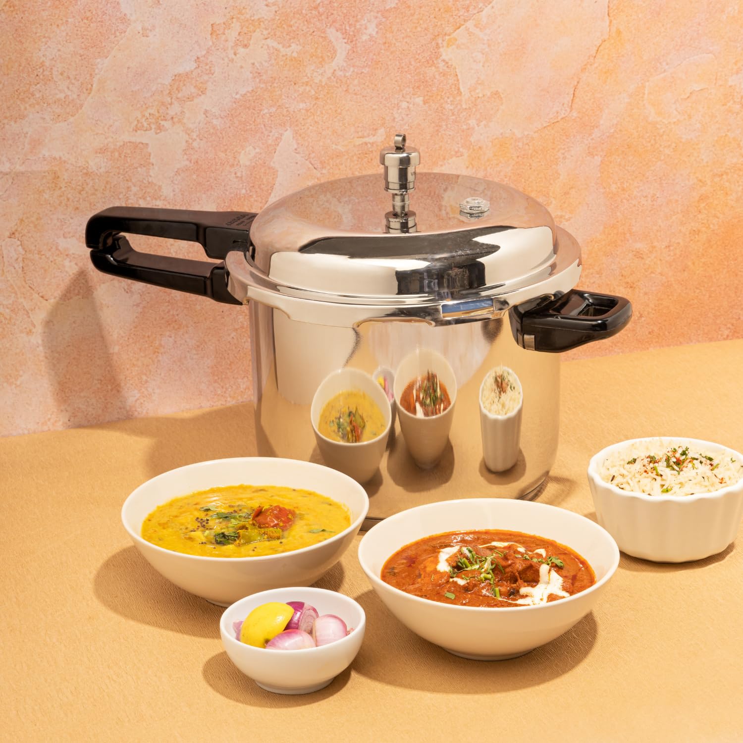Vinod 8L Stainless Steel Cooker | Sandwich Bottom, Induction