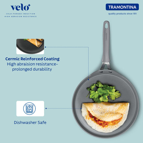 Tramontina Velo 30cm Forged with Ceramic Reinforced Interior Flat Dosa Tawa