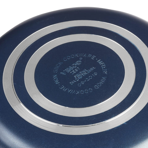 Vinod Zest Aluminium Non Stick Deep Frypan with Lid - 4.6 litre, 30cm | Skillet Pan for Frying | 3mm Thick | 3 Layer Coating | Scratch Proof | 1 Year Warranty - Gas Base