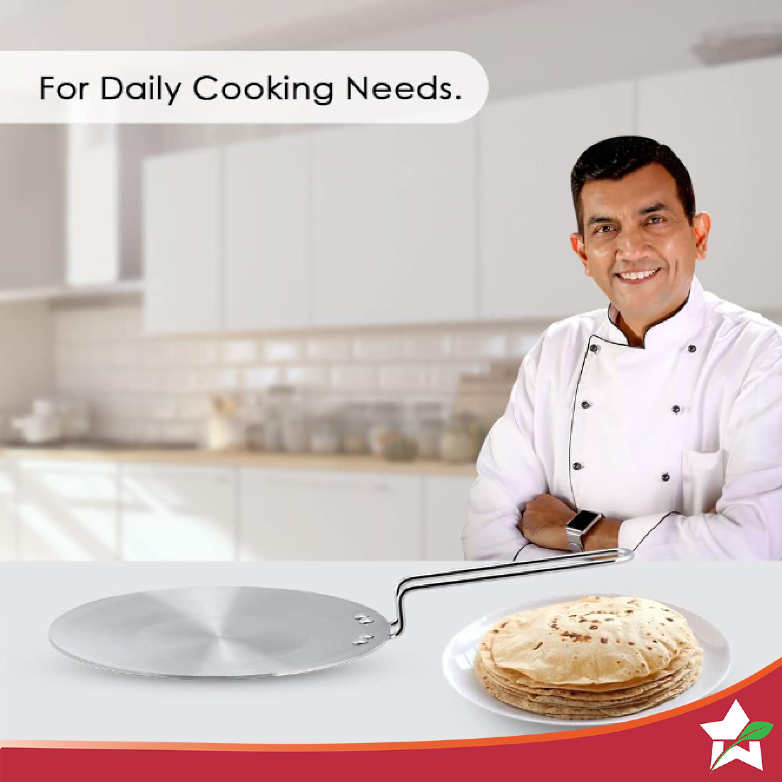 Wonderchef Nigella 26cm Tri-Ply Roti Tawa | Non-Stick, Induction Ready
