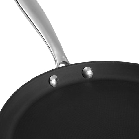 Vinod Ferona Lightweight Cast Iron Dosa Tawa - 27 cm | No Seasoning Required | Naturally Stick-Free | Steel Riveted Handle | Metal Spoon Safe | Gas, Induction Base | PTFE & PFOA Free | 2-Year Warranty