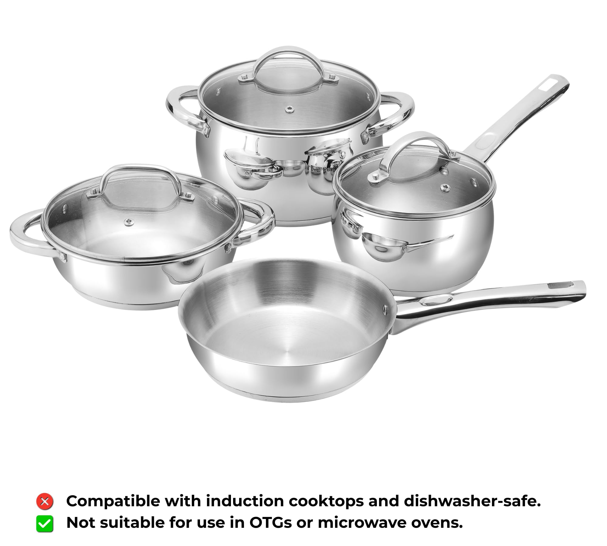 Vinod Letten Stainless Steel Cookware Set | 4 Pcs Gift Pack | Agromech