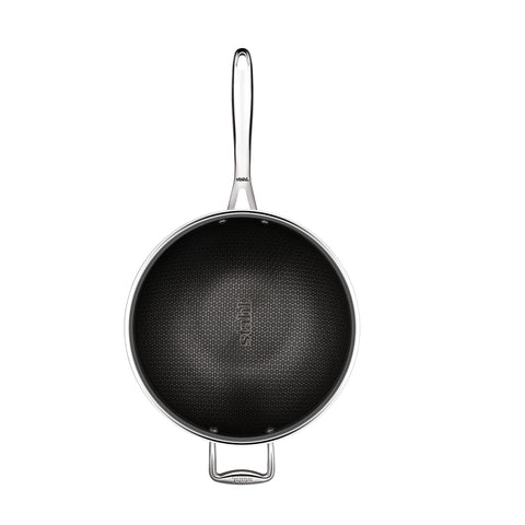 Stahl Triply Stainless Steel Artisan Hybrid Deep Frypan with Lid, 6722, 22cm, 1-Piece, Silver
