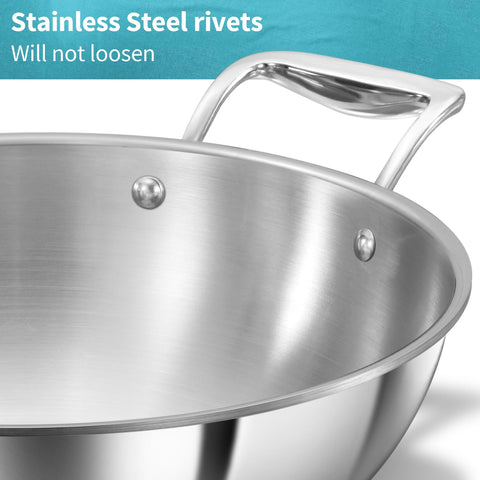 HAW.PRO TRI-PLY SS DEEP FRY PAN 3.5L WITH SS LID PSK35S