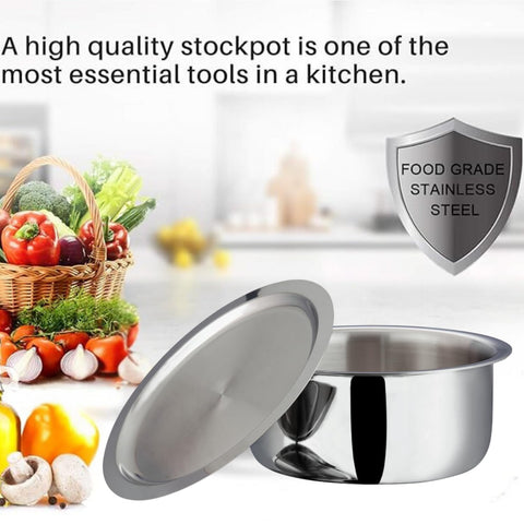 Vinod Platinum 18cm Triply Tope - Induction & Gas Stove Friendly
