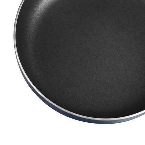Vinod Zest Aluminium Non Stick Deep Frypan with Lid - 4.6 litre, 30cm | Skillet Pan for Frying | 3mm Thick | 3 Layer Coating | Scratch Proof | 1 Year Warranty - Gas Base