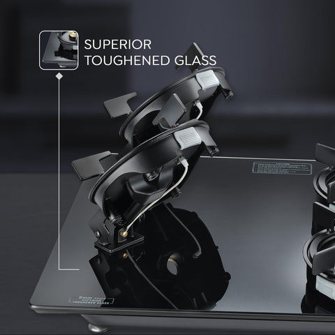 Prestige Svachh Efficia HOB 04 AI (with Toughened Glass Top Multi Spark Ignition System & 4 Brass Burners)