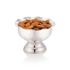 Silverglow Naivedyam Pyala | Silver Plated Large Sized | Dry Fruits, Snacks containers | Serving Bowl | Tableware Set | Perfect Diwali, Office, Wedding Return Gift