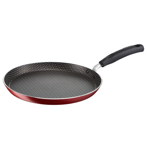 Tefal Simply Chef 30 cm Flat Tawa | Resist Plus Non-Stick Coating | Silicon Non-Slip Handle | Easy Cooking & Cleaning | Two Way Coating | 100% PFOA Safe