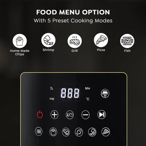 Prestige AirFlip 4.5L Air Fryer | Dual Mode - Air Frying & Grilling | 360° View Glass Basket | 80% less Oil Consumption | 5 Preset Menu | 1500 Watts | Easy to Clean | 1Y Warranty | ISI Certified