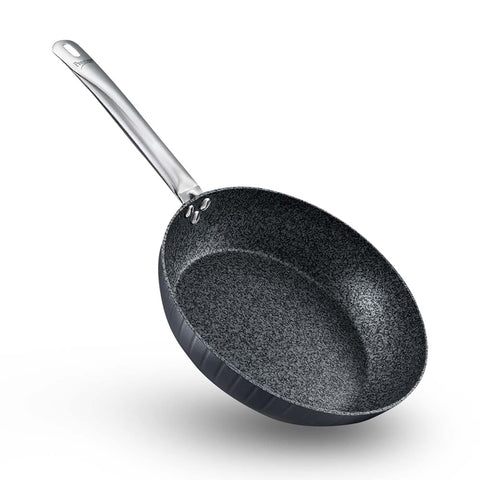 Prestige Durastone 28cm(2.6L) Hard Anodised Fry Pan with 6 Layers Non-Stick Coating|Stainless Steel Stay Cool Handles|Induction & Gas Compatible|2 Years Warranty