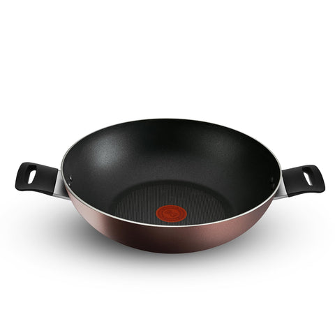 Tefal Day by Day Non-Stick Kadhai/Thermo-Spot Technology/PFOA Free, Titanium Non-Stick Coating / 28 cm/Superior Induction Base/Suitable for All Hob Type/Black / 2 Years of Warranty